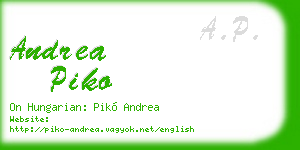 andrea piko business card