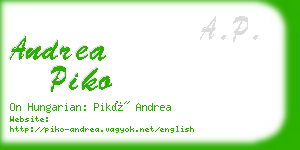 andrea piko business card